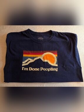 Funny Graphic Tee I’m Done Peopling Shirt Mens Large